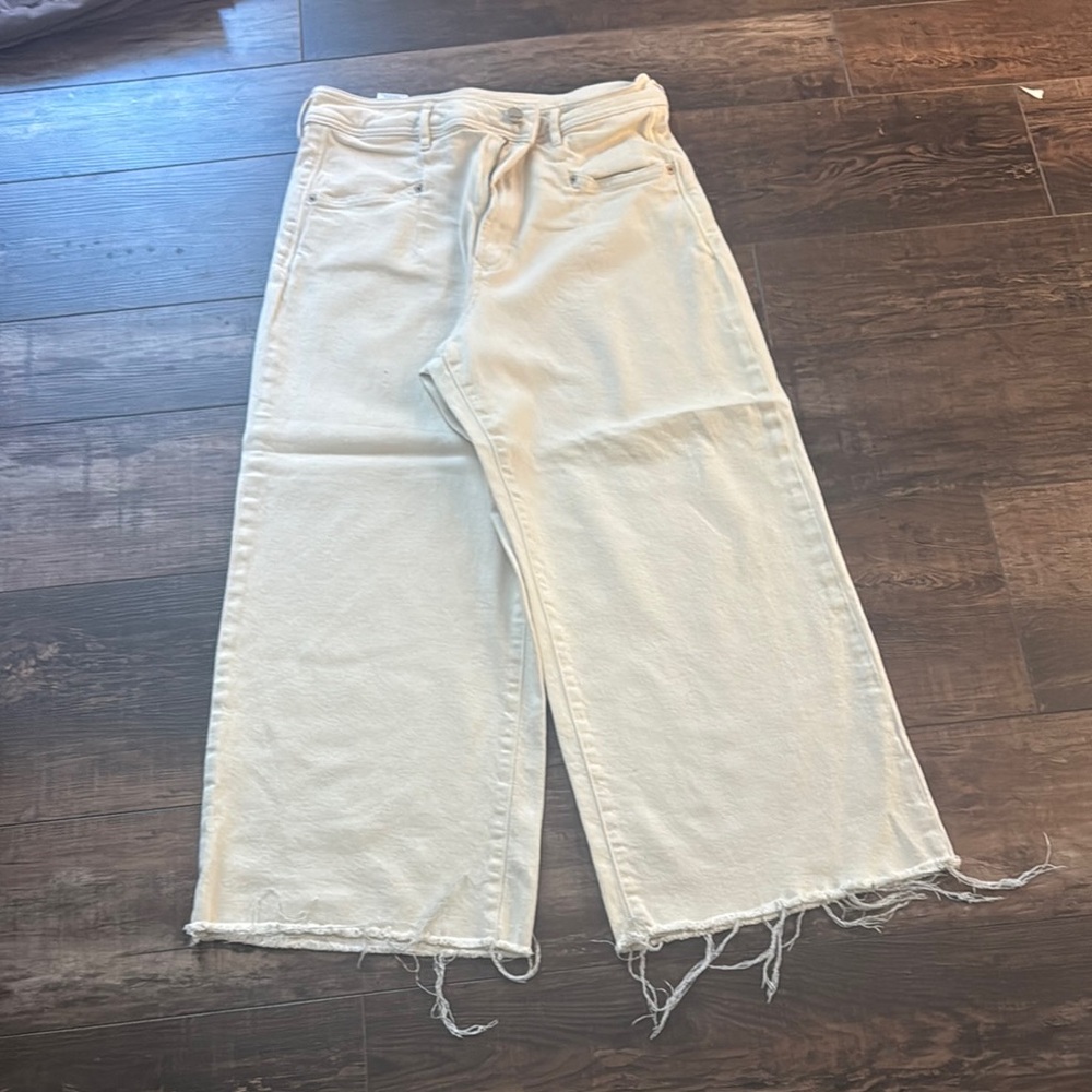 Dear John Cream Wide Leg Jeans